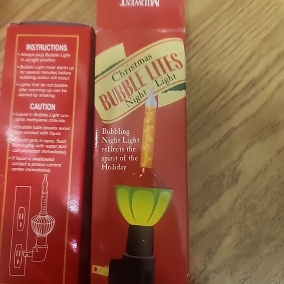 2-Vintage Bubbling Holiday Night Light Christmas Bubble Lighting Grandma - Picture 5 of 5